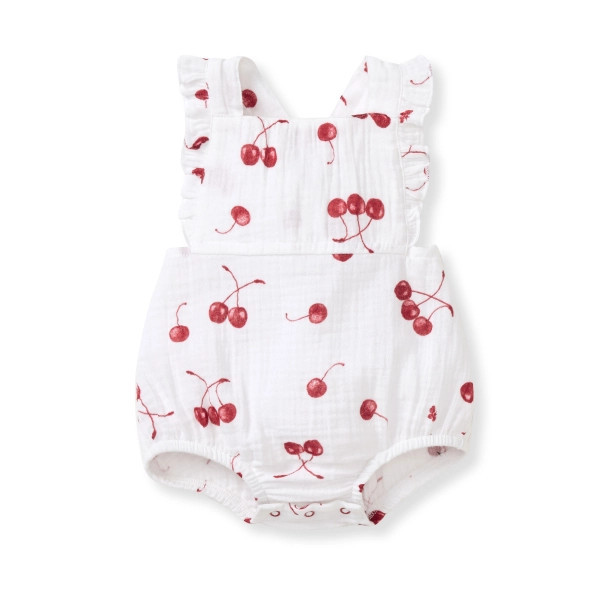 Muslin Cherry Pickin' Bubble Bodysuit | Burts Bees Baby