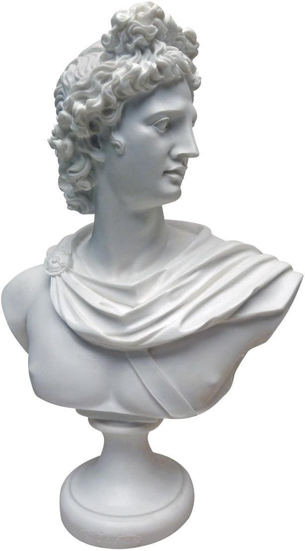 Amazon.com: Design Toscano PD72520 Apollo Belvedere Bust Statue, 12.5 Inch, White : Home & Kitche... | Amazon (US)