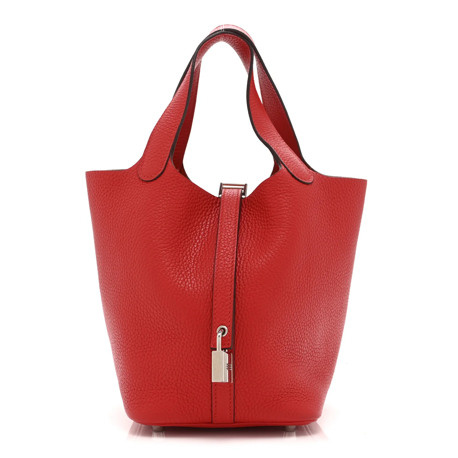 Hermes Taurillon Maurice Picotin Lock 18 PM Rouge Piment 1867264 | FASHIONPHILE (US)