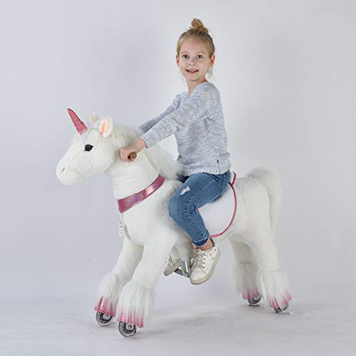 UFREE Ride on Unicorn, Unicorn Ride on Toy, Riding Unicorn, Plush Animal, Pink Unicorn for Kids, Ages 4-9 | Amazon (US)