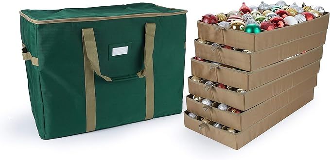 Covermates Keepsakes Adjustable Ornament Storage Bag, Carrying Handles, Padded Protection - Holid... | Amazon (US)