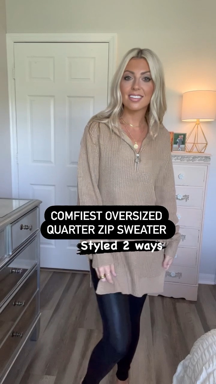Comfiest oversized sweater and under $40 on Amazon Prime! So versatile for everyday casual outfit to date night! Also these best selling spanx leggings are 20% off for Black Friday!

Sweater / sweater weather / quarter zip pullover / Everyday style / casual outfit / weekend look / easy outfit / fall outfit inspo / casual wear / ways to wear / effortless fashion / comfy fit 

#sweaterweather #oversizedsweater #everydaystyle #comfyfashion #casualstyle #traveloutfit #falloutfitinspo #athleisure #amazonfashion #pullover #fallstyle #casualoutfit #stylingreel #waystowear #comfy #athleisurewear #ltkunder50 #amazoninfluencer #amazonfashionfavorites #effortlessfashion #affordablefashion #affordableoutfit #discoverunder10k #cableknitsweater #sweaterdress 

#LTKsalealert #LTKCyberWeek #LTKfindsunder50