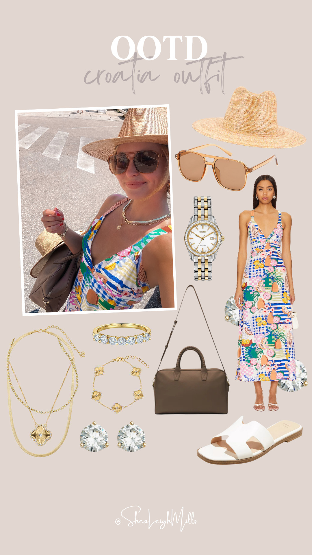 Revolve dress + Lack of Color straw hat for a Croatia day! 

This travel bag is my go-to for every trip—lightweight and roomy! 

Linked it all + my go to jewelry! 

 

 #LTKTravel