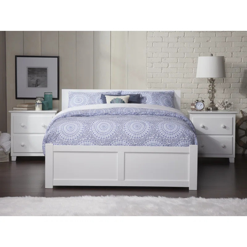 Bueno Park Solid Wood Platform Bed with Footboard and Trundle | Wayfair North America