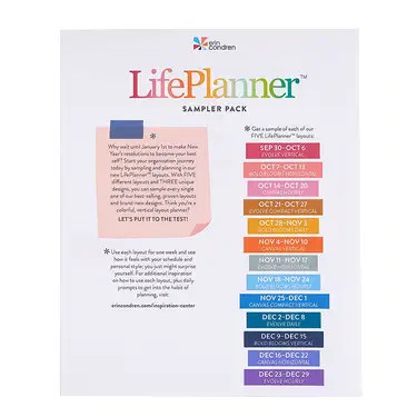 LifePlanner™ Sampler Pack | Erin Condren | Erin Condren