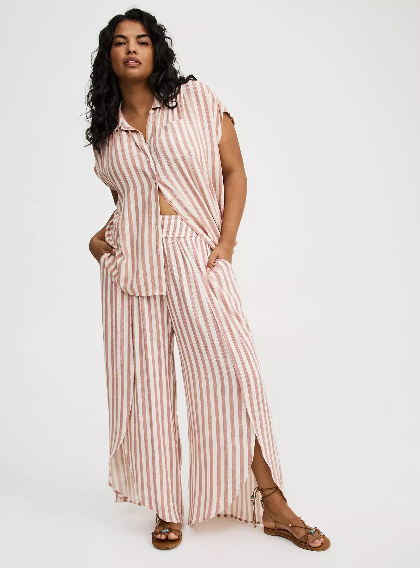 Mid-Rise Pull-On Open-Leg Pant | Torrid (US & Canada)