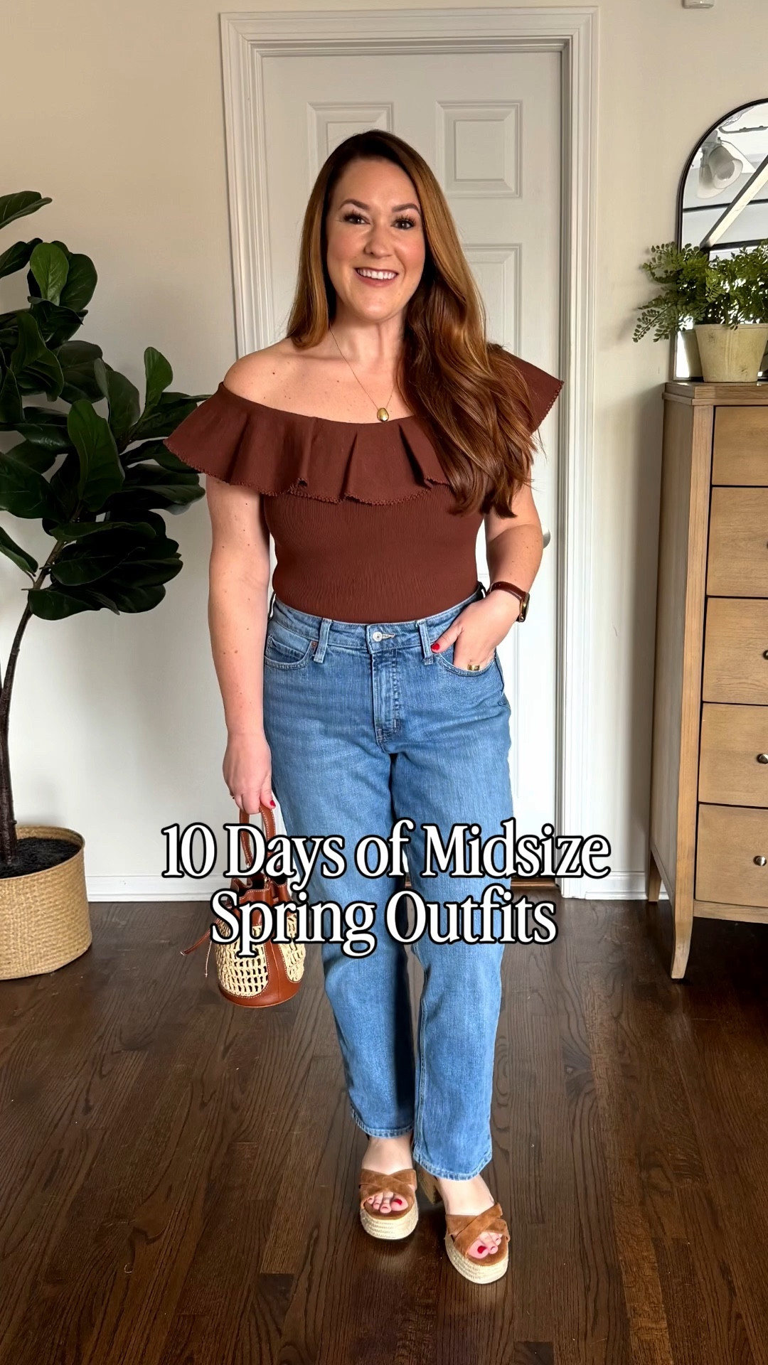 A fun brunch or spring patio look on a midsize 12. 

Off the shoulder Bodysuit- large
Straight leg jeans- 12P
Espadrilles- size down half if in between


#LTKMidsize #LTKSeasonal #LTKootd