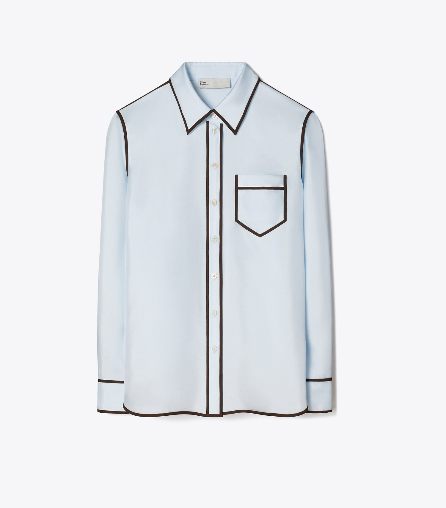Silk Twill Shirt: Women's Designer Tops | Tory Burch | Tory Burch (US)