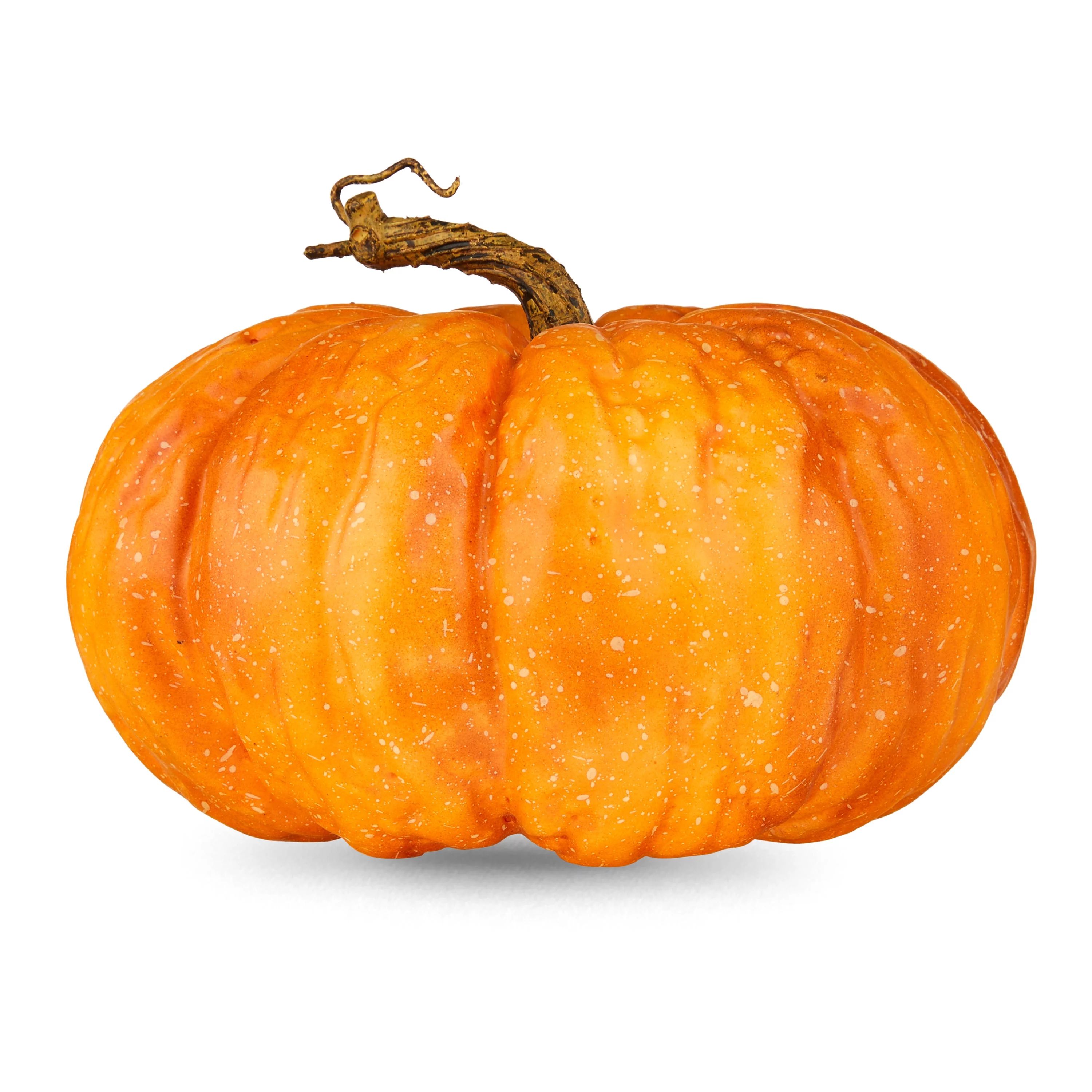 Harvest 8 in Orange Heirloom Pumpkin Decoration, Way to Celebrate - Walmart.com | Walmart (US)