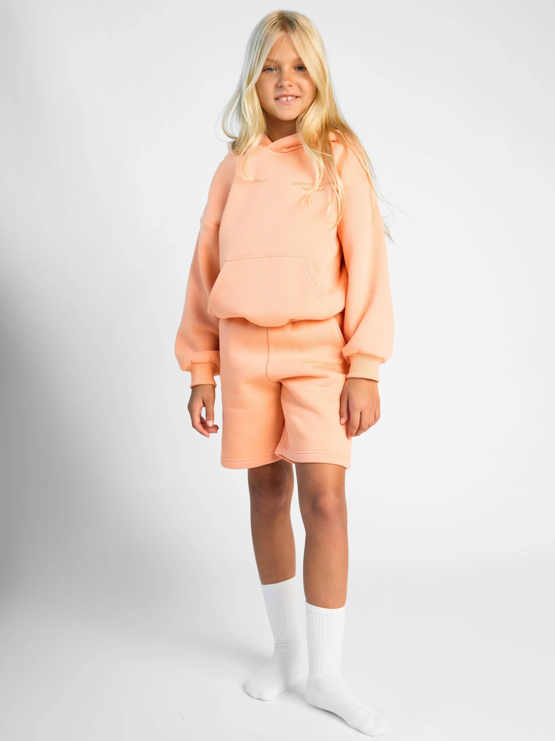 Comfrt Pastel Kids Shorts | Creamsicle | Orange | Oversized | M | Medium | Comfrt