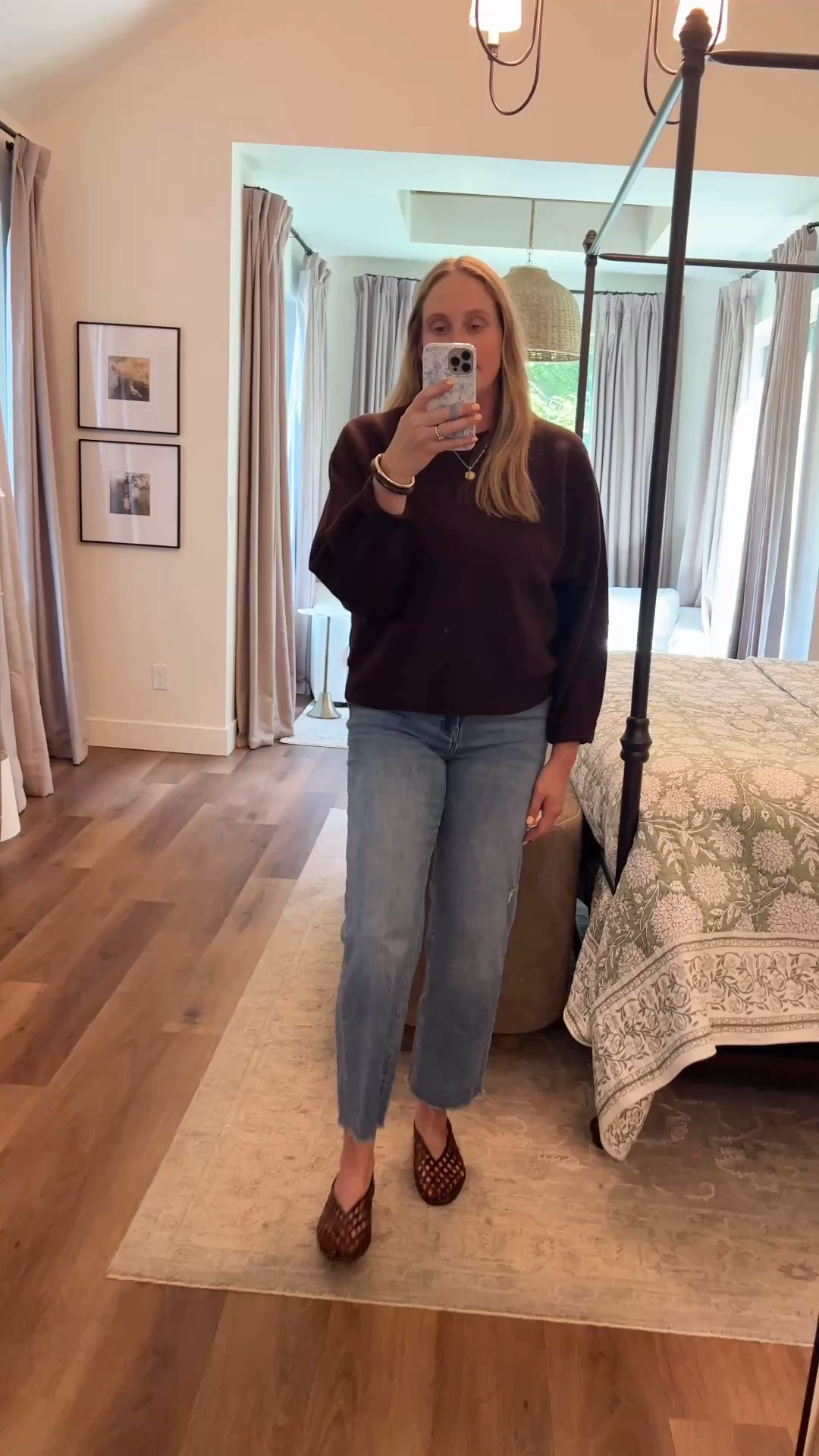 Love this chocolate brown sweater! More fitted but loose in the arms! Code: TRACYSAVE40

#LTKMidsize #LTKTall