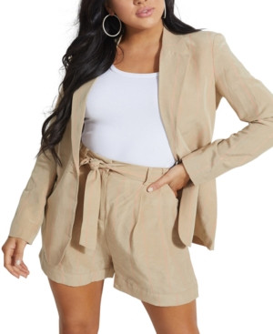 Guess Mercedes Striped Notched Blazer | Macys (US)