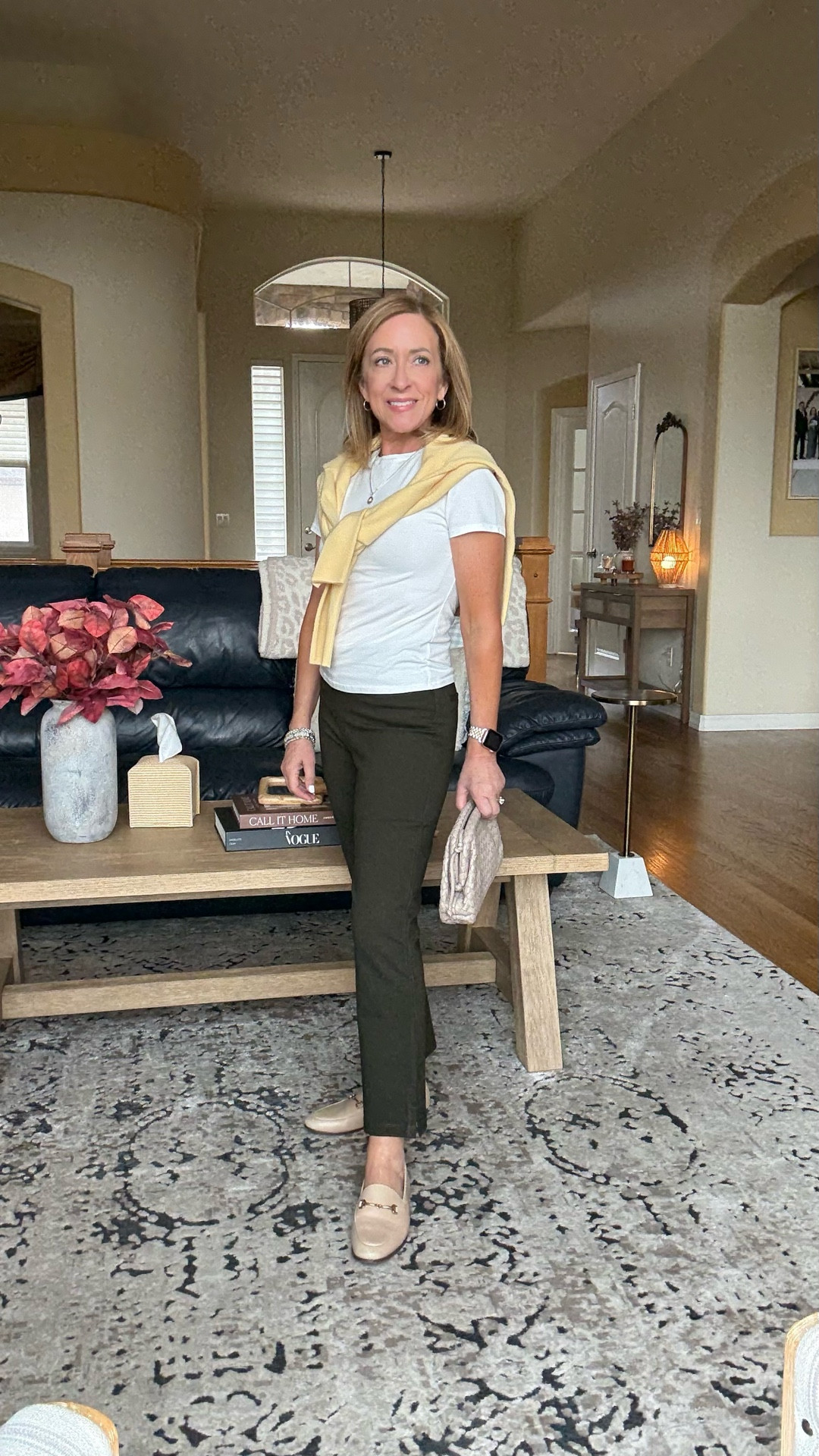 Styling kick flare pants with a tee, loafers and a cashmere sweater keeps the look light, and perfect for entering the fall season.

For reference I am 5’0 & had no alterations.

#ad #sponsored @onequince #quincepartner 

#LTKOver40 #LTKPetite #LTKStyleTip