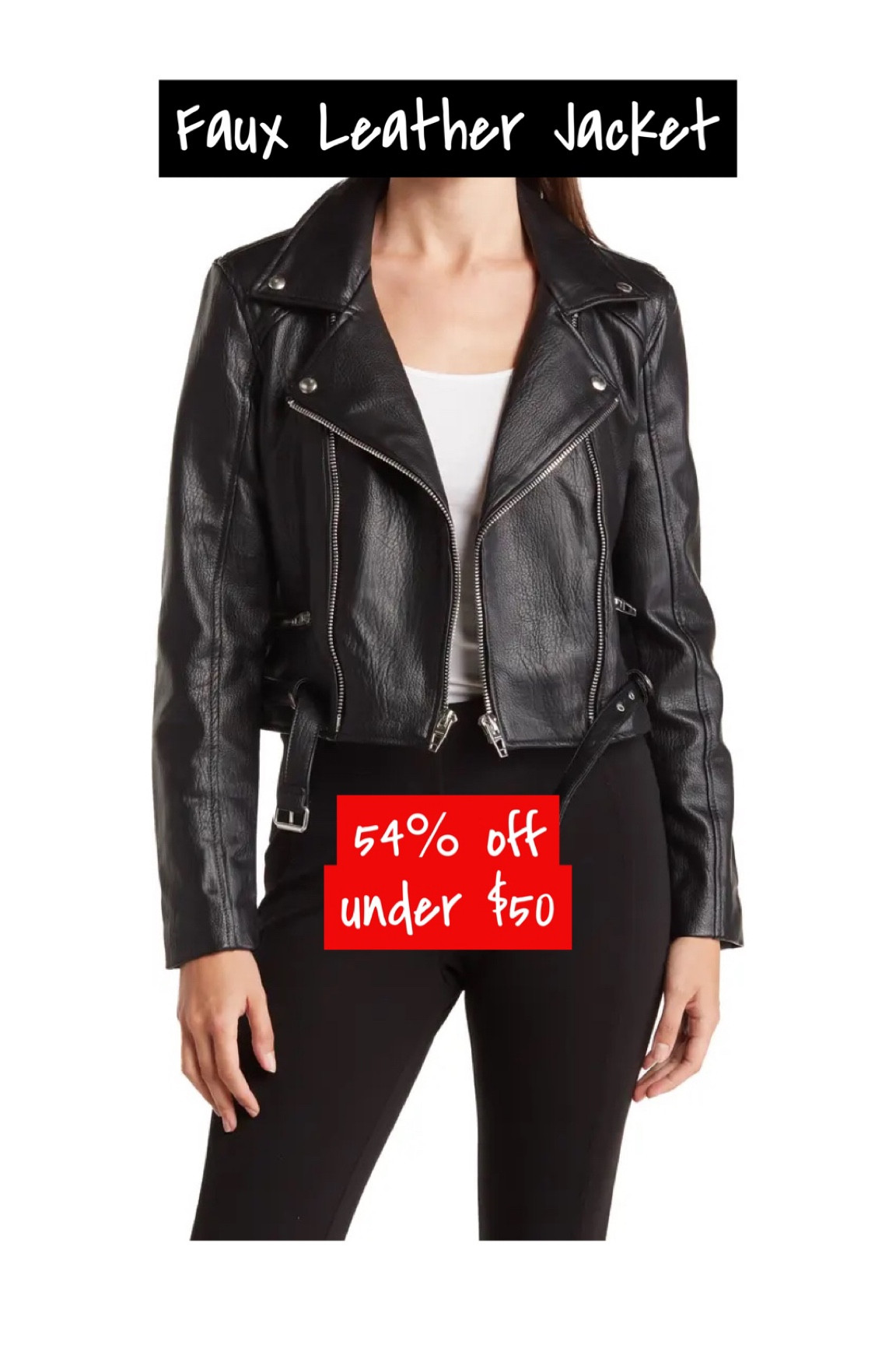 専用❣️AMERI RIDERS FAKE LEATHER VEST JACKET-