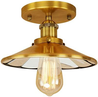 BAYCHEER Creative Conical Polished Mini Flush Mount Ceiling Light Industrial Loft Style Metal 1 L... | Amazon (US)