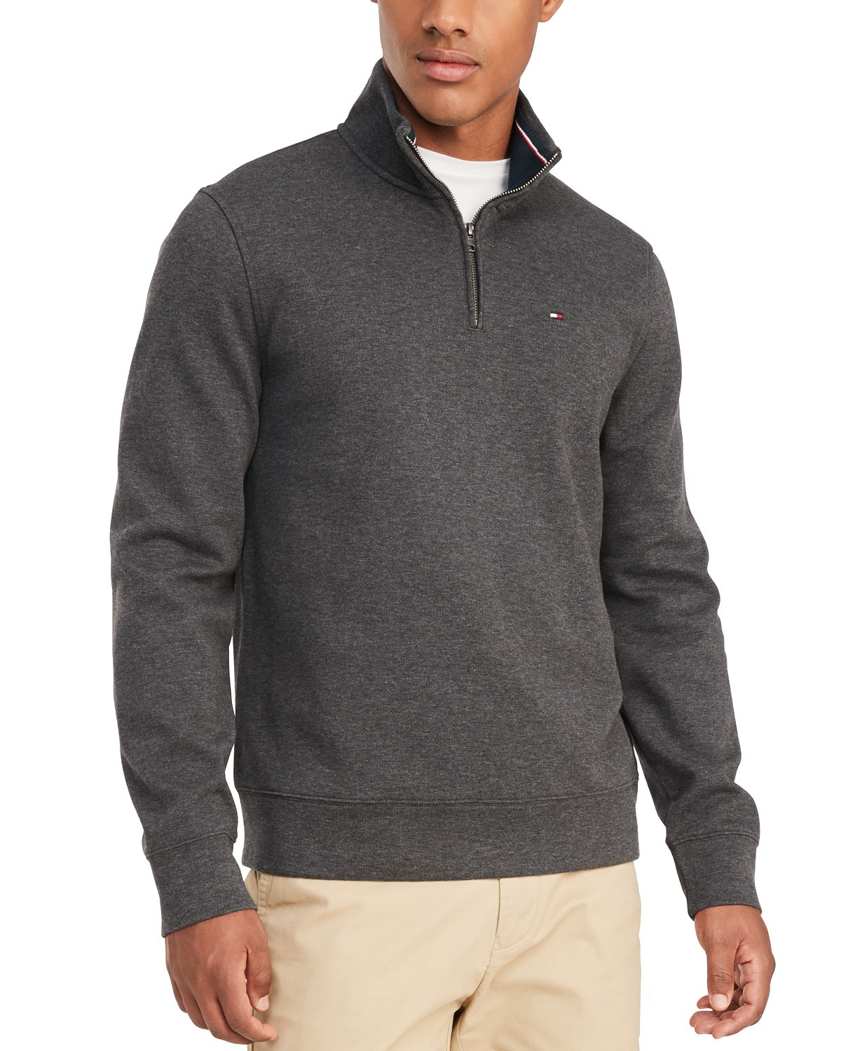 Men's French Rib  Quarter-Zip Pullover, Created for Macy's | Macys (US)