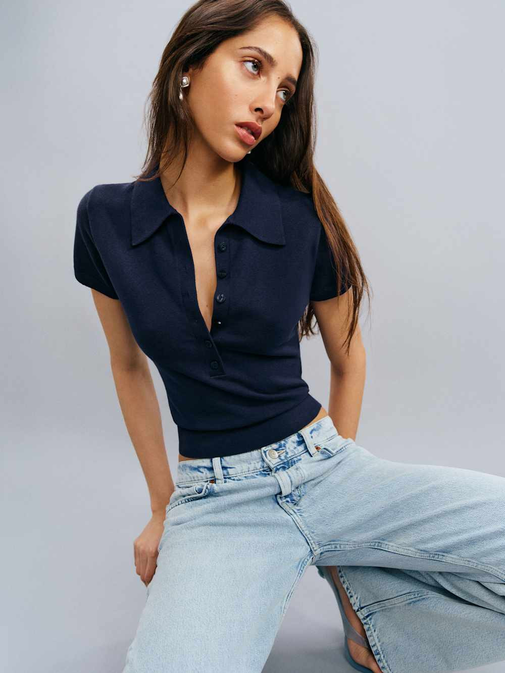 Bentley Cotton Polo Sweater | Reformation (Global)