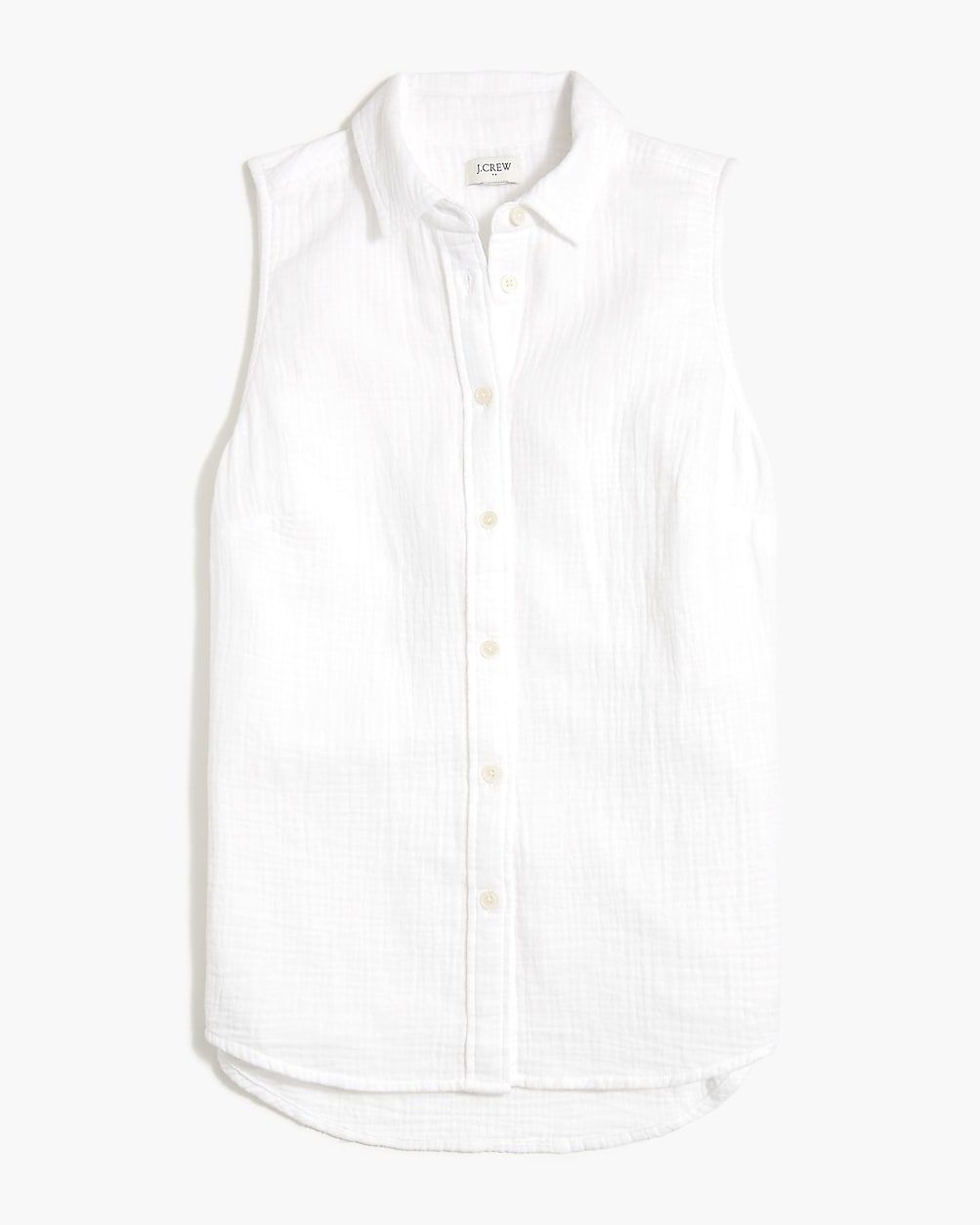 Sleeveless gauze button-up shirt | J.Crew Factory