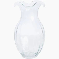 Vietri Hibiscus Glass Clear Vertical Medium Vase | Smith's of Dublin