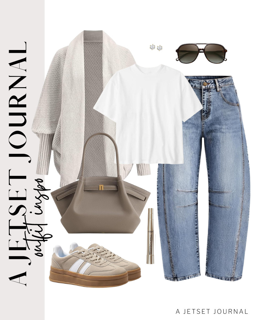 If you know me, you’ll like the vibe of this Dolman long-sleeve cardigan, which you can layer over a white tee and denim pants. Add this JW PEI tote bag for your essentials, and your platform sneakers for footwear. 

 #LTKSeasonal #LTKSaleAlert