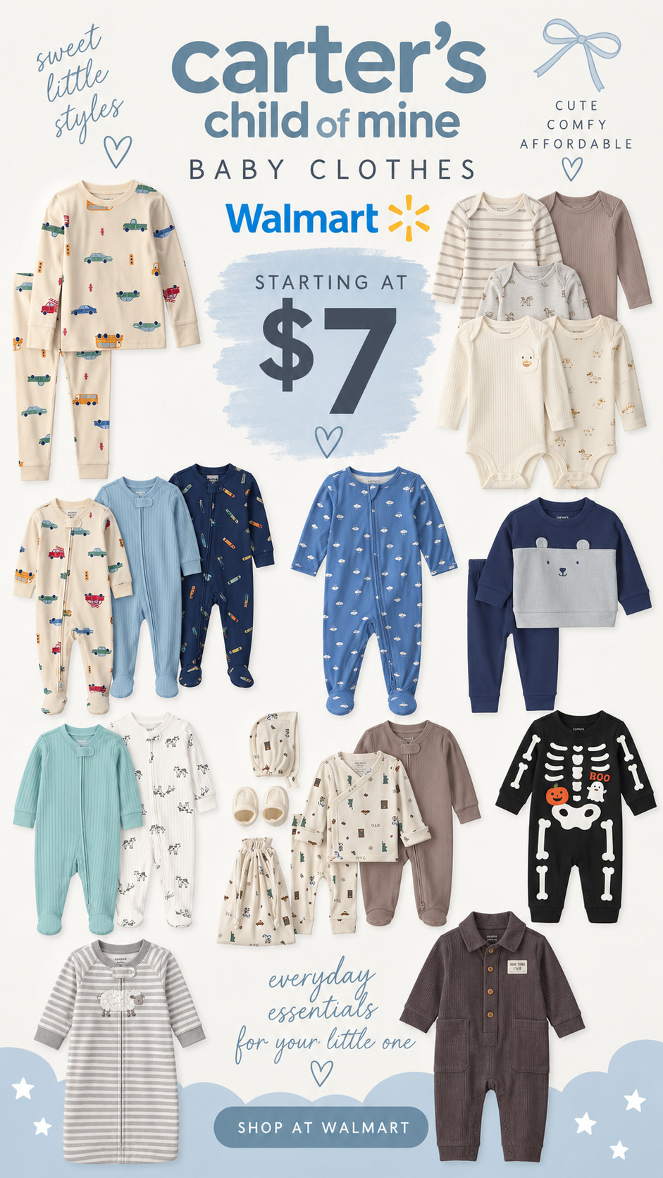Carter's Child of Mine Baby clothes at walmart starting at $7 

 #LTKmomlife #LTKSaleAlert #LTKBaby