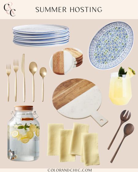 Summer hosting with plates, flatware, cups and more! 

#LTKHome #LTKStyleTip