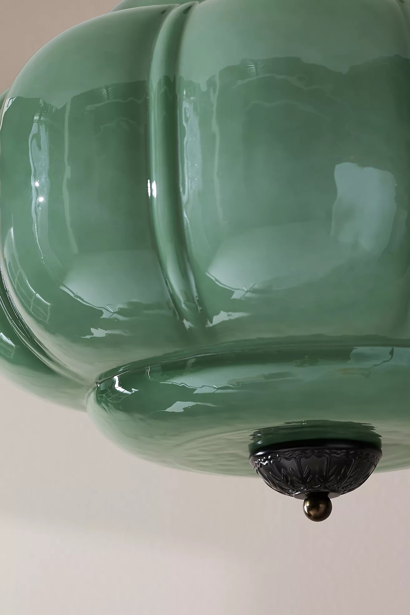 The Eloise Scallop Milk Glass Semi-Flush Mount Ceiling Light | Anthropologie (US)