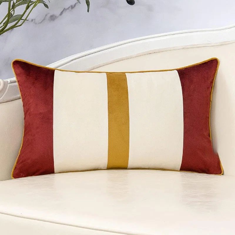 Peko Striped Velvet Reversible Pillow Cover | Wayfair North America