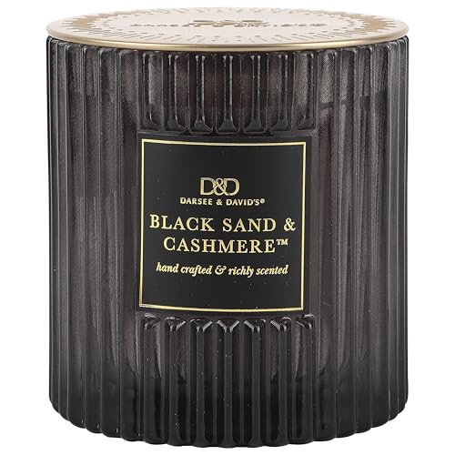 Darsee & David's, Black Sands & Cashmere Ribbed Candle, 10 Ounces | Amazon (US)