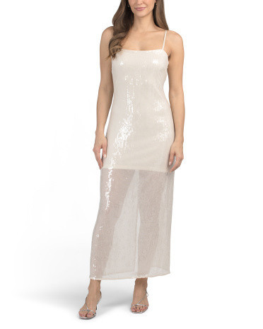 Sheer Shine Maxi Dress for Women | Polyester/Spandex | Marshalls