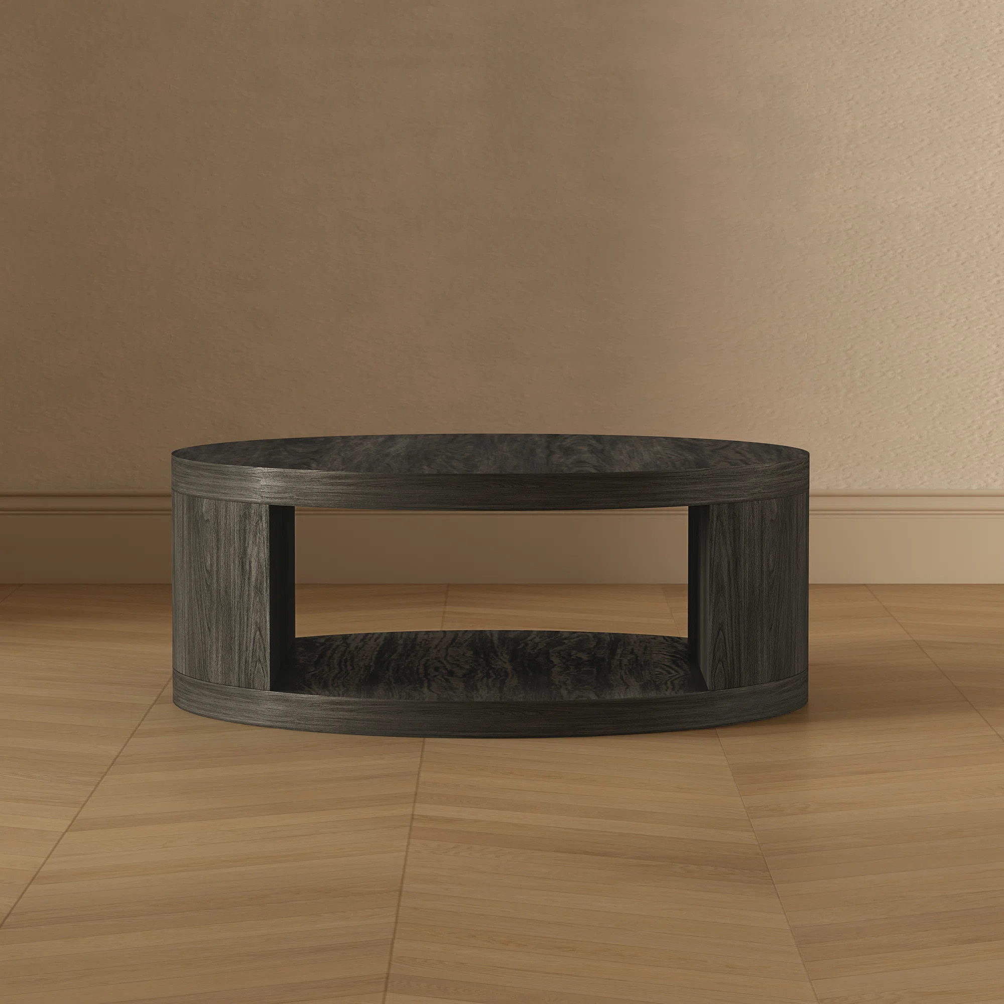 Alure 36" Round Coffee Table in Charcoal | Wayfair North America