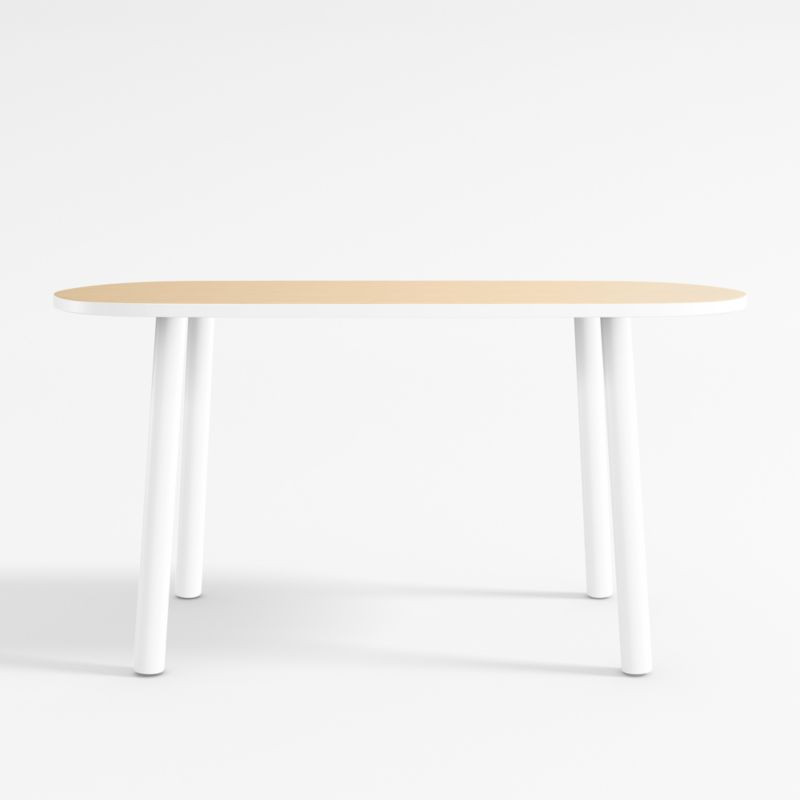 Rue Adjustable White Wood Kids Table with 23" Legs | Crate & Kids | Crate & Barrel