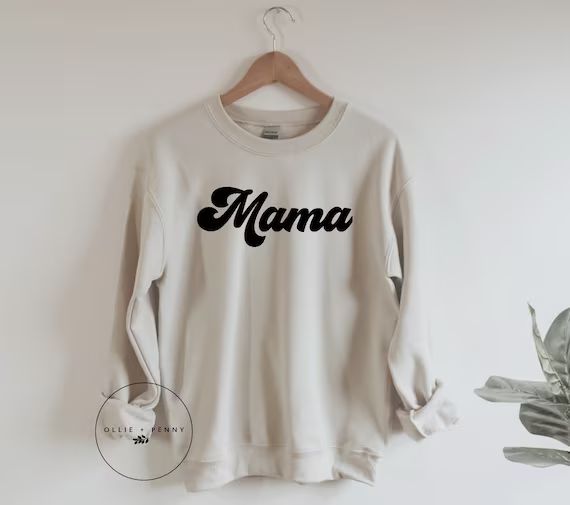 Mama Sweatshirt // Retro Mama Sweatshirt Groovy Mama | Etsy | Etsy (US)