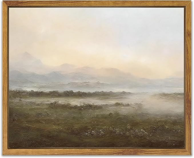 SHENIFY 𝗙𝗿𝗮𝗺𝗲𝗱 Canvas Wall Art Vintage Classical Oil Painting Watercolor Dusk i... | Amazon (US)