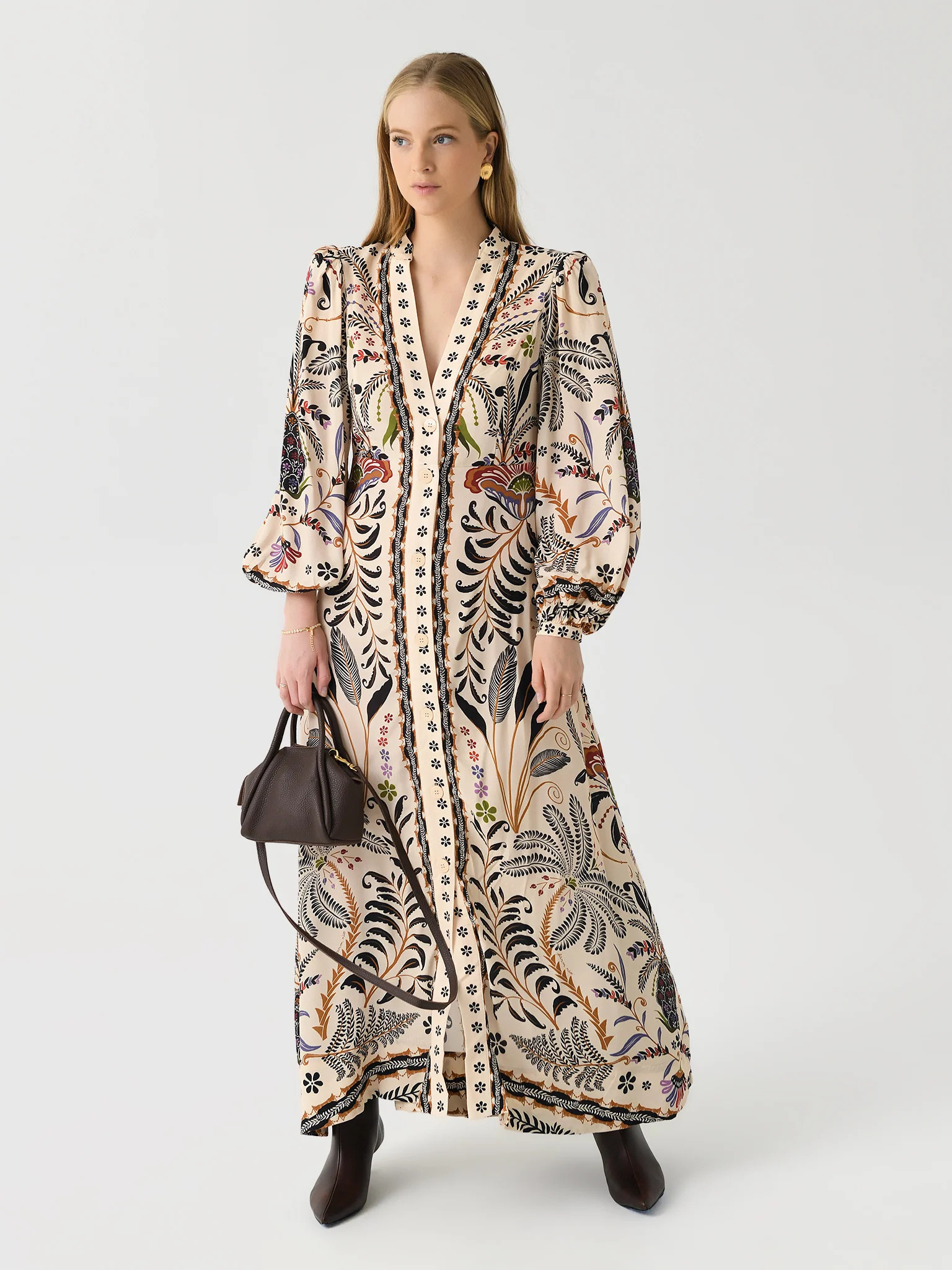 FARM RIO
                      
                     Women's Classic Nature Sand Maxi Dress | Saint Bernard