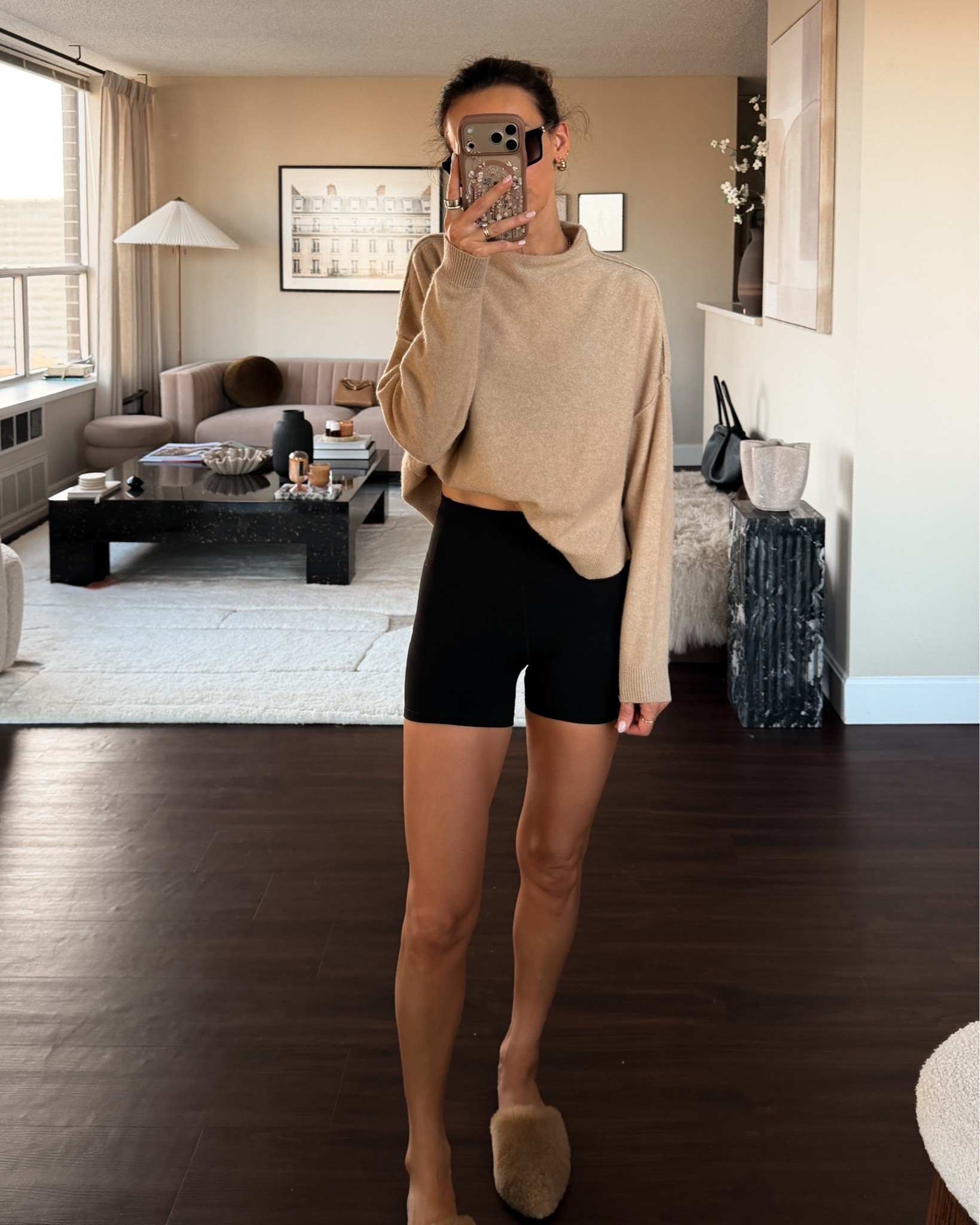 Heated Pilates class outfit
I wore the cashmere sweater out of the studio! Lol size on shorts and cashmere sweater! Slippers are almost sold out - linked a similar find.

#LTKootd #LTKmorningroutine #LTKselfcare