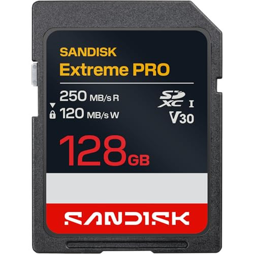 SANDISK 128GB Extreme PRO SD UHS-I Card - Up to 250MB/s Read Speed and 120MB/s Write Speed, 4K UHD, Full HD, U3, and V30 - SDSDXXJ-128G-GSCIN | Amazon (US)