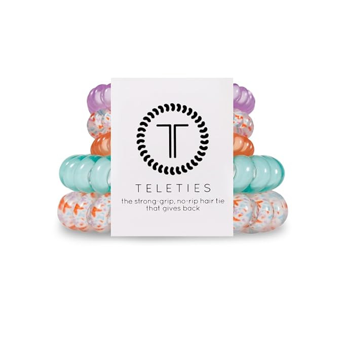 TELETIES - Mixed Spiral Hair Coils - Spring Collection - Ponytail Holder Hair Ties for Women - Ph... | Amazon (US)