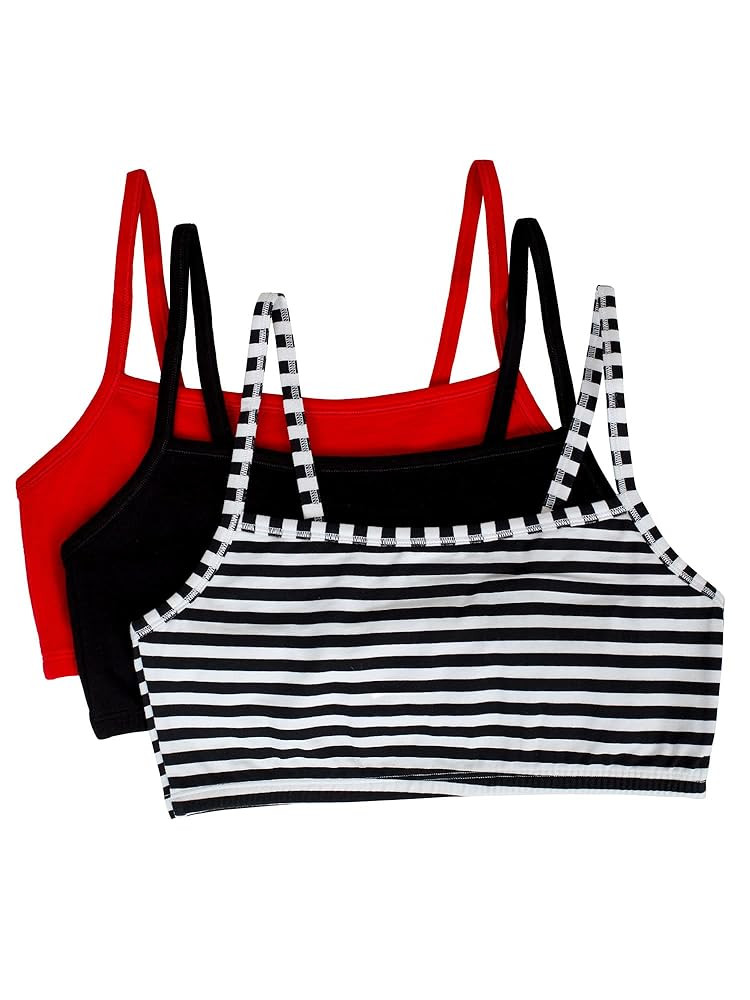 Fruit of the Loom Women's Multi-Pack Spaghetti Strap Cotton Sports Bra | Amazon (US)