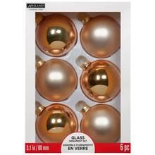 6ct. Rose Gold Shiny & Matte Glass Ball Ornaments By Ashland™ | Michaels Stores