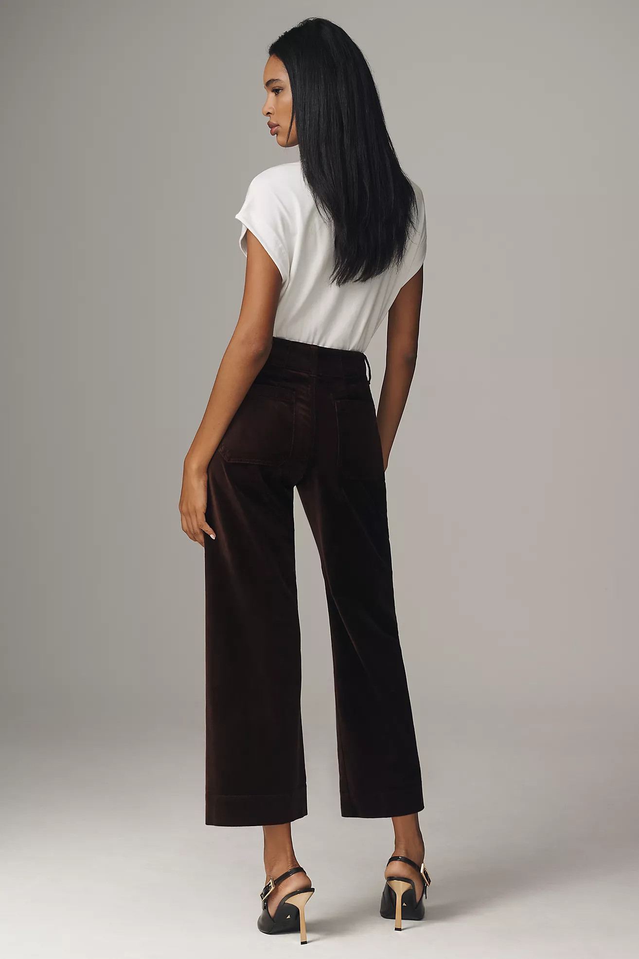 The Colette Cropped Wide-Leg Pants by Maeve: Velvet Edition | Anthropologie (US)