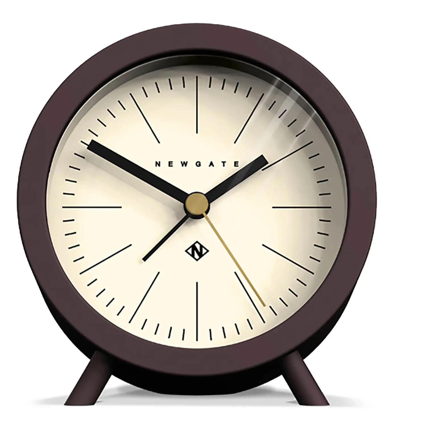 Newgate Fred Barrel Silent Alarm Clock - Chocolate Black | Coggles (Global)
