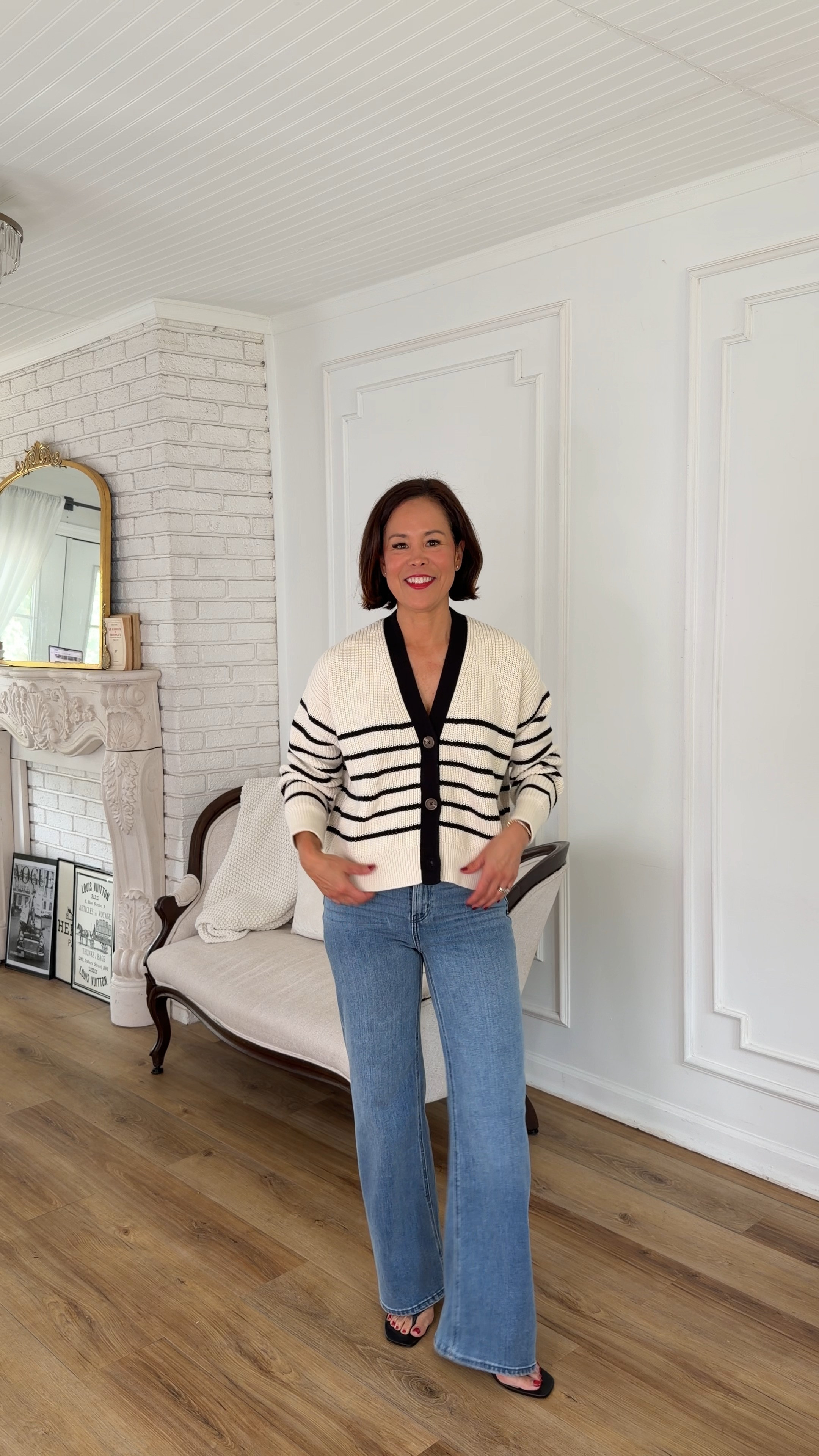 The best denim under $50. I am wearing my normal size in both the denim and cardigan.
@Quince  #QuincePartner

#LTKootd #LTKSeasonal