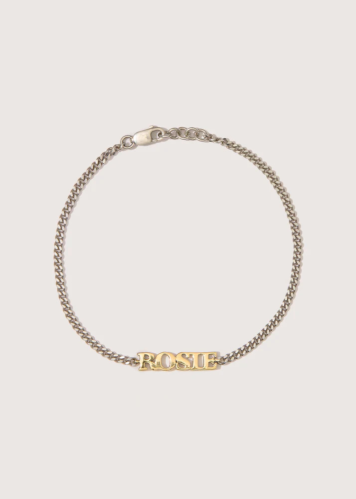 Mixed Metal Personalised Name Bracelet (Made To Order) | Otiumberg