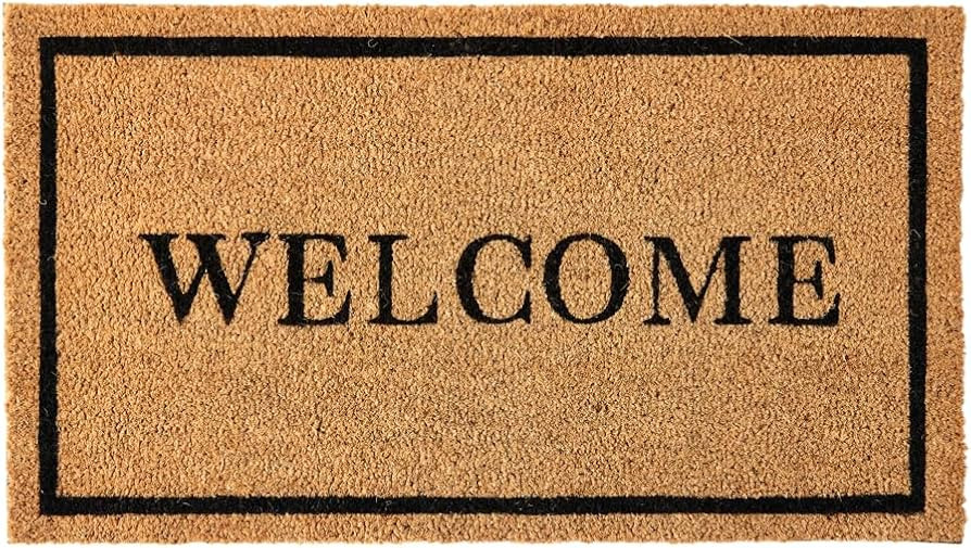 KANKUN Coco Coir Door Mat with Heavy Duty Backing, Welcome Doormat (17" x 30"), Doormat Entrance ... | Amazon (US)