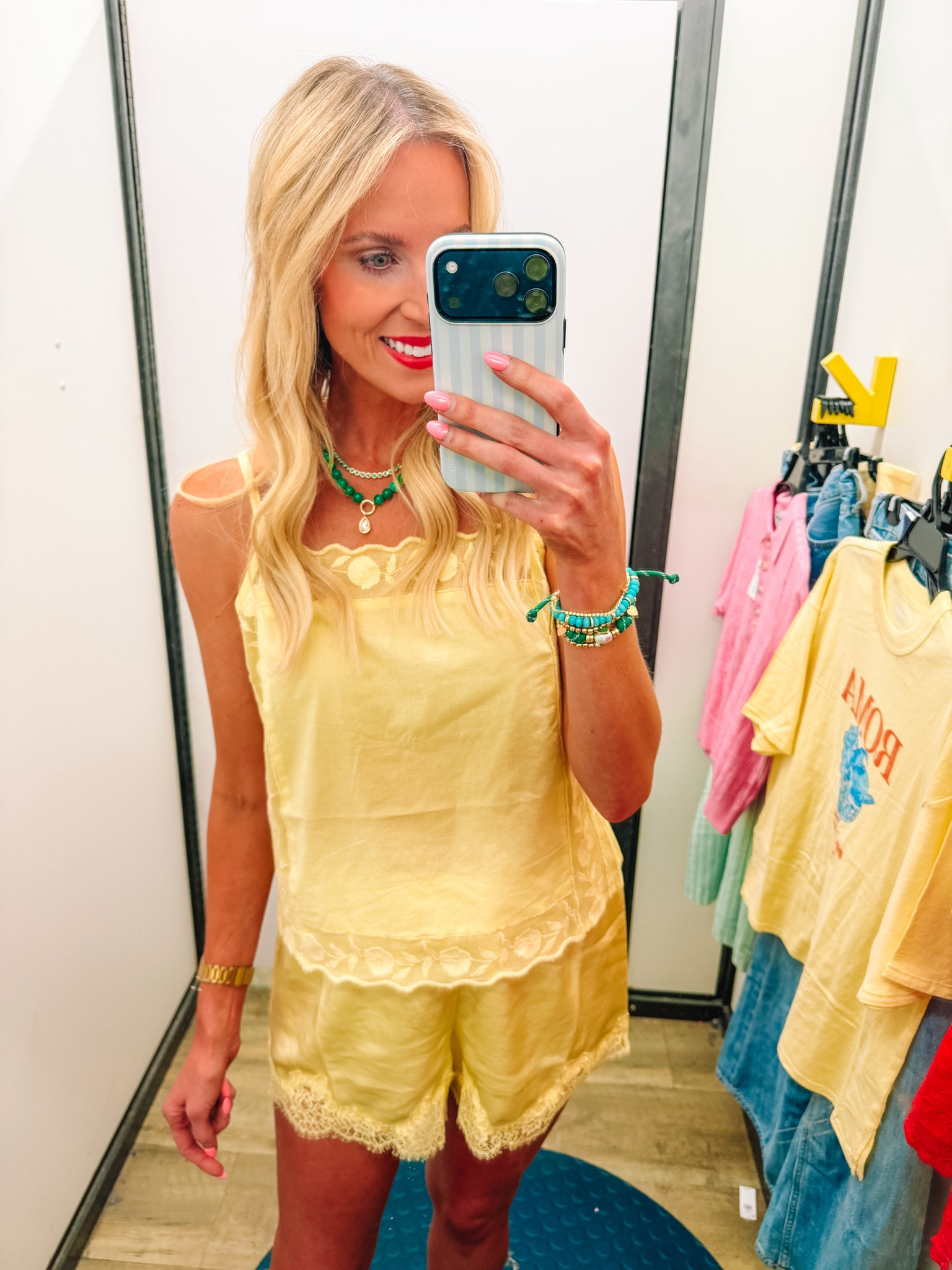 This butter yellow is my favorite for summer! 

Satin shorts / Lace trim tank / Women’s set / Classic style

#LTKootd #LTKgrwm