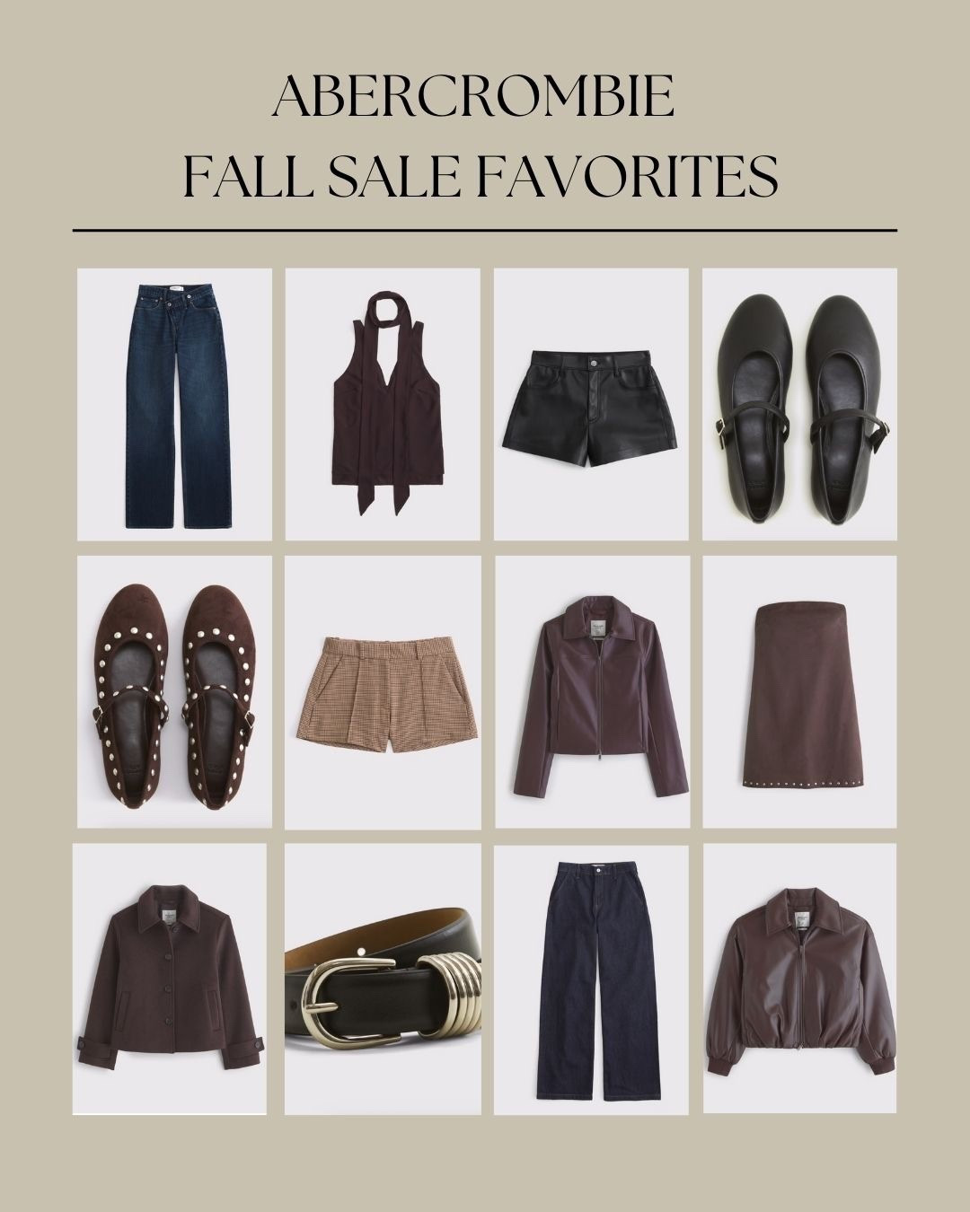 Your fall wardrobe checklist ✔️
The #LTKFallSale is almost here 🎉 From Sept 26-29, get 25% off my Abercrombie fall favorites exclusively in the LTK app! and the code is stackable!! I rounded up Abercrombie’s best fall sale favorites — denim, leather, brown tones, and chic layers — all perfect for early fall outfits and everyday street style. This deal can’t be found anywhere else, so shop these fall must-haves while they last 🤎

Abercrombie, fall sale, LTK fall sale, fall street style, fall outfit, early fall, seasonal outfit, jacket, brown, suede

#LTKSaleAlert #LTKSeasonal #LTKFallSale