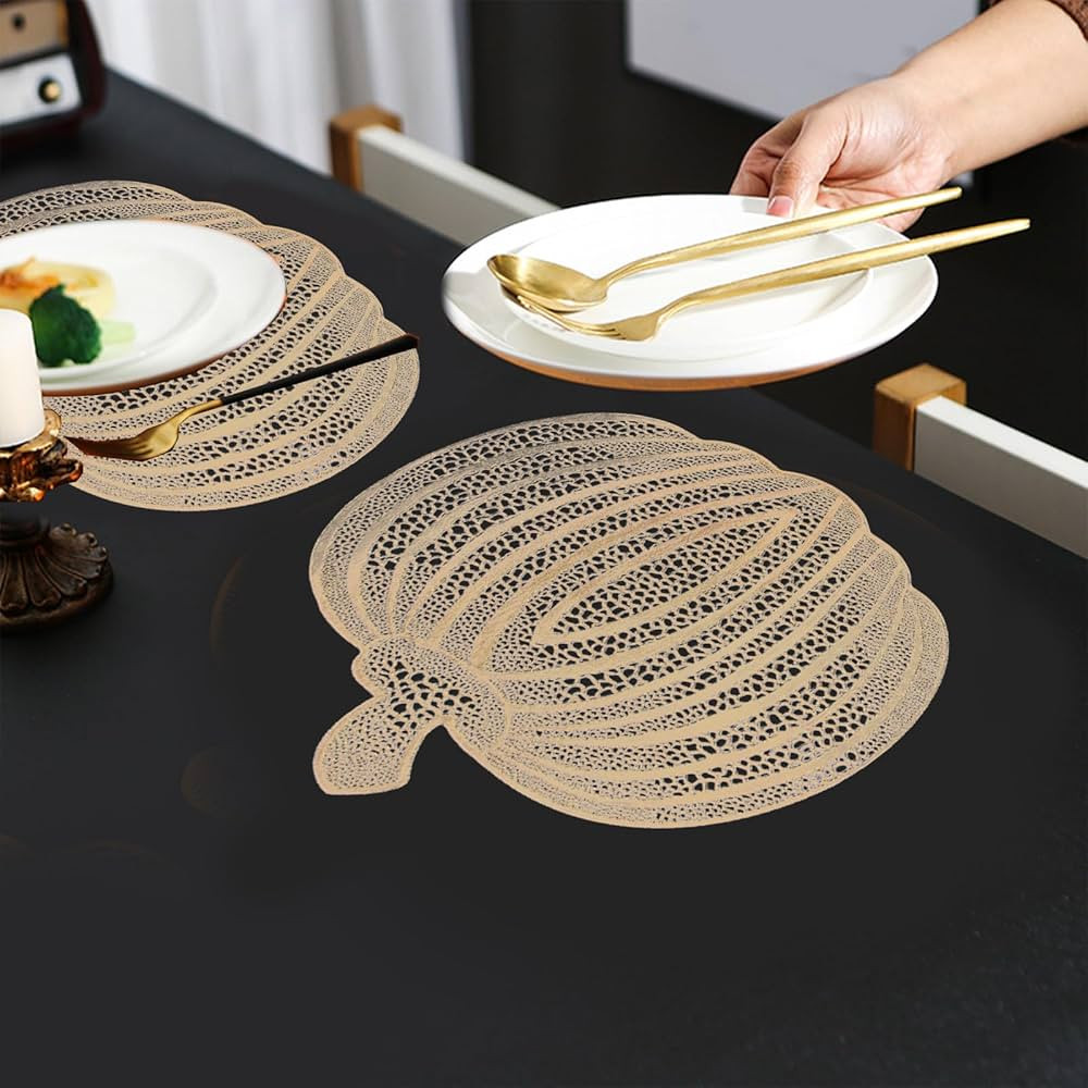 Halloween Placemats, Decorative Pumpkin Placemat, Halloween Dish Drying Mat Coffee Mat, for Indoo... | Amazon (US)