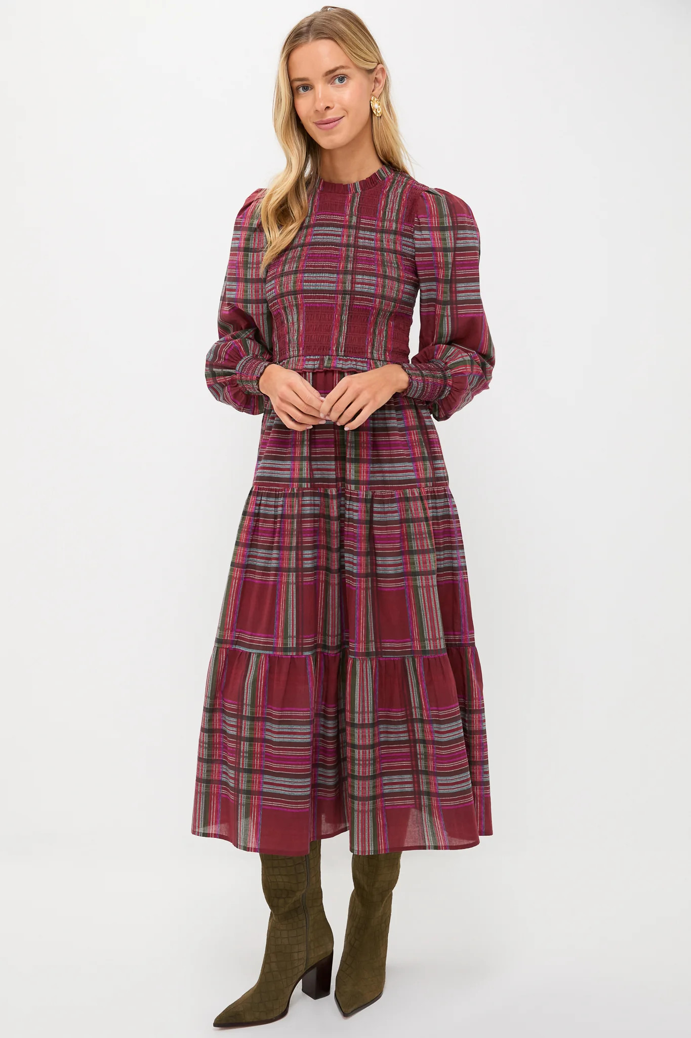 Red Plaid Ivy Maxi Dress | Tuckernuck (US)