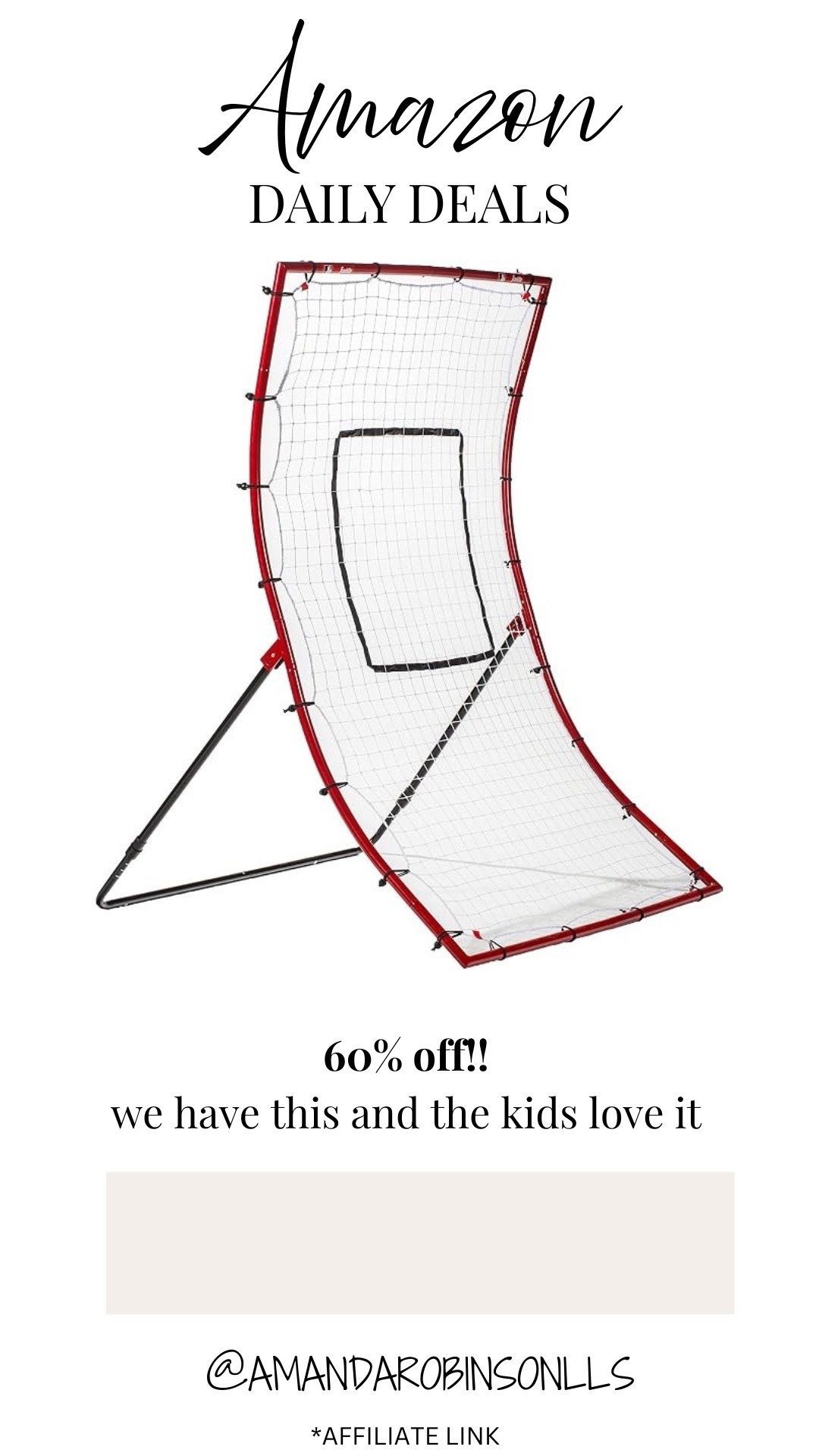 Amazon Daily Deals
Baseball rebound net

#LTKSaleAlert #LTKKids
